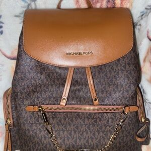 Michael Kors Chic Brown and Tan Backpack